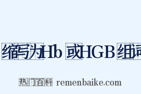 缩写为Hb或HGB组词是什么意思的图片